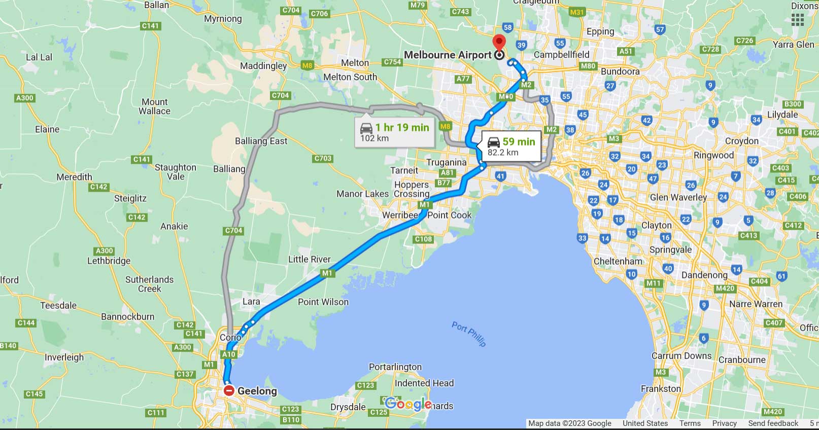 Chauffeur Geelong To Melbourne Airport