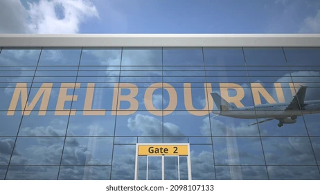 Melbourne Airport Flight Arrival Sign